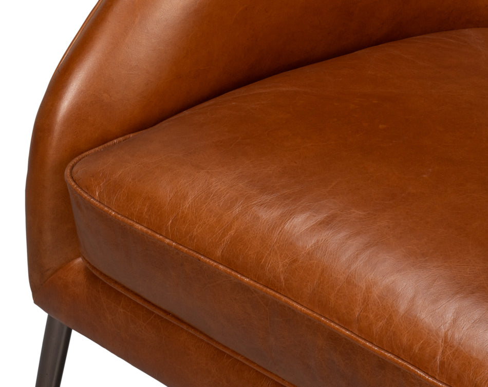 Simmons Leather Chair Havana Brown