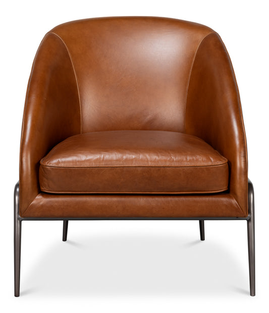 Simmons Leather Chair Havana Brown