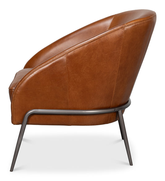 Simmons Leather Chair Havana Brown