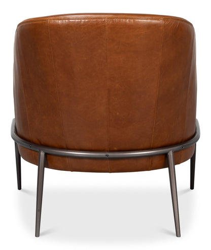 Simmons Leather Chair Havana Brown