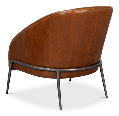 Simmons Leather Chair Havana Brown