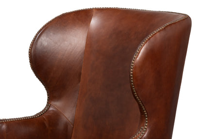 Smithfield Wing Chair Newark Brown