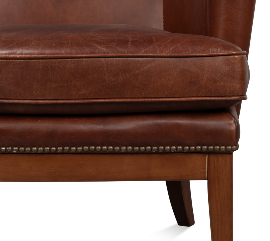 Smithfield Wing Chair Newark Brown