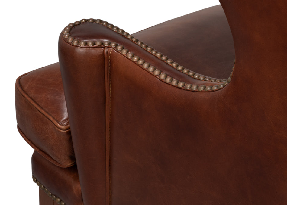 Smithfield Wing Chair Newark Brown