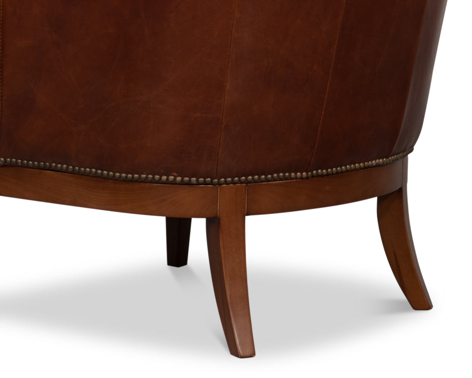 Smithfield Wing Chair Newark Brown