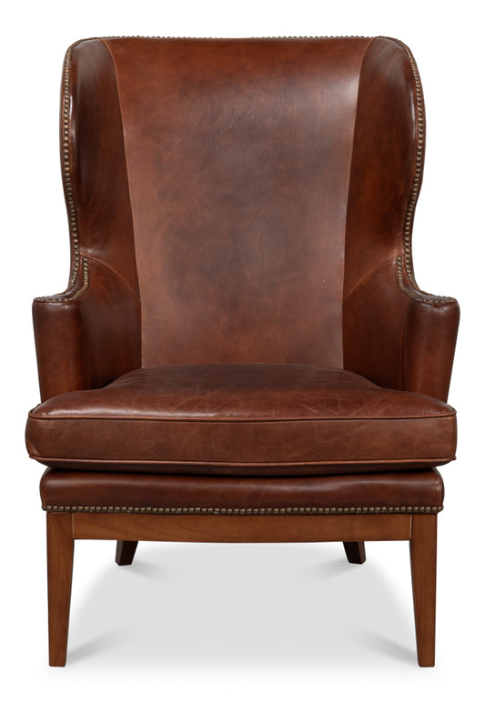 Smithfield Wing Chair Newark Brown