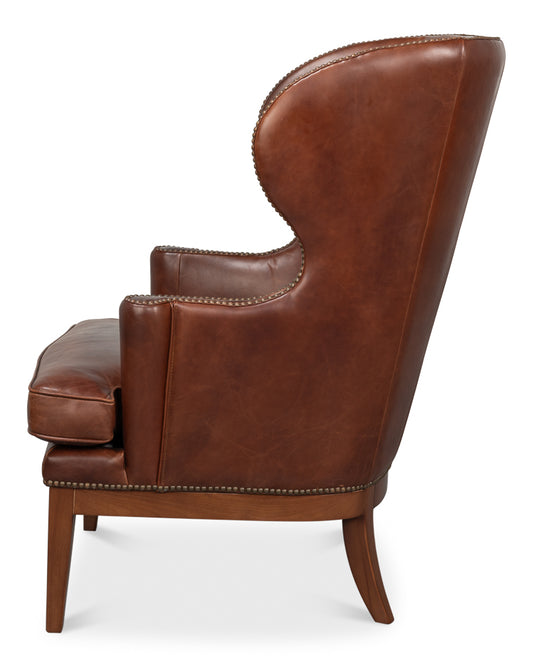 Smithfield Wing Chair Newark Brown