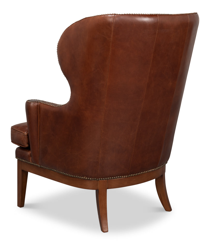Smithfield Wing Chair Newark Brown