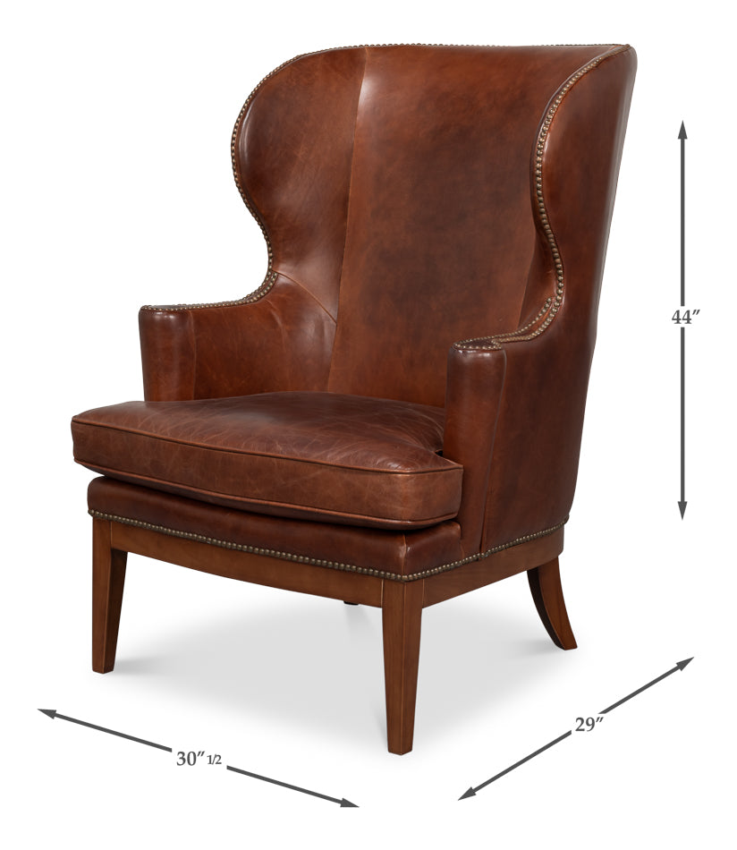 Smithfield Wing Chair Newark Brown
