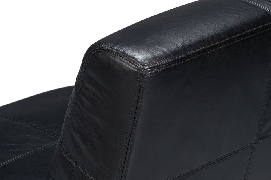 Wylam Leather Chair Onyx Black