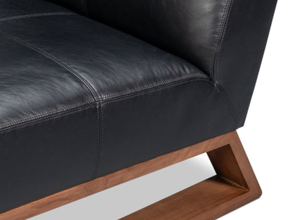 Wylam Leather Chair Onyx Black