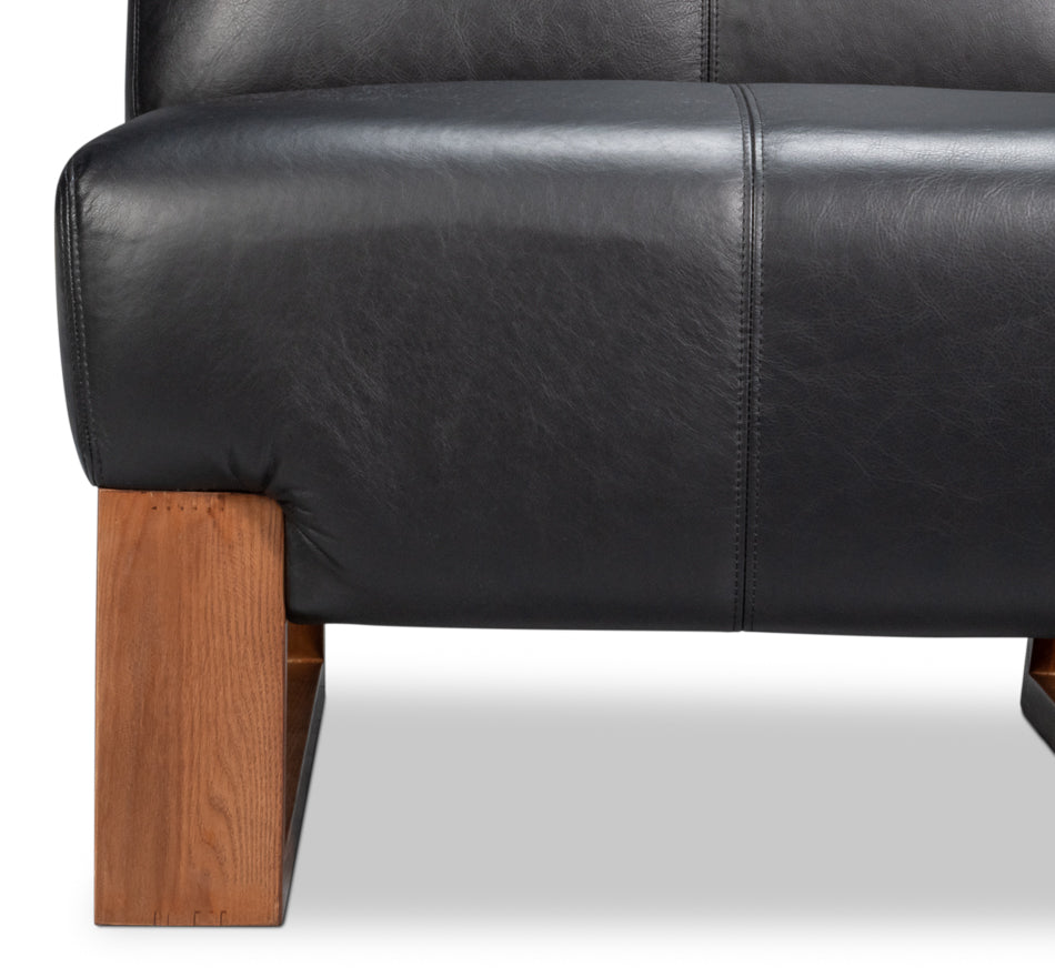 Wylam Leather Chair Onyx Black