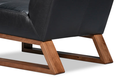 Wylam Leather Chair Onyx Black