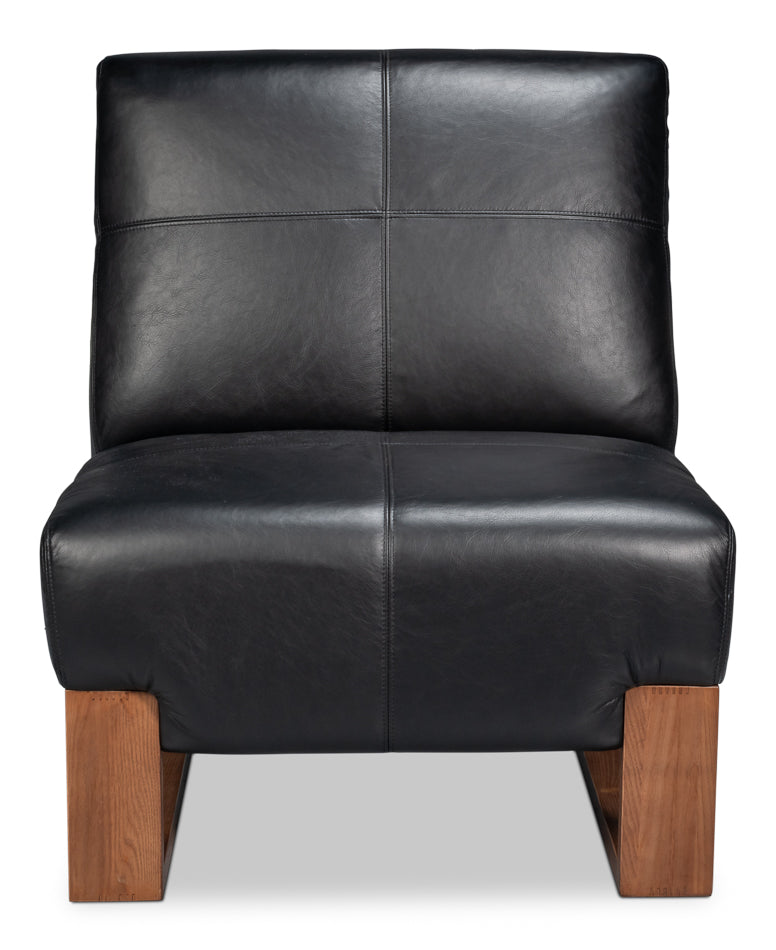 Wylam Leather Chair Onyx Black