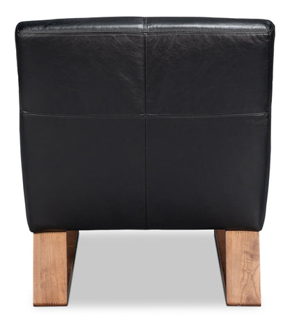 Wylam Leather Chair Onyx Black