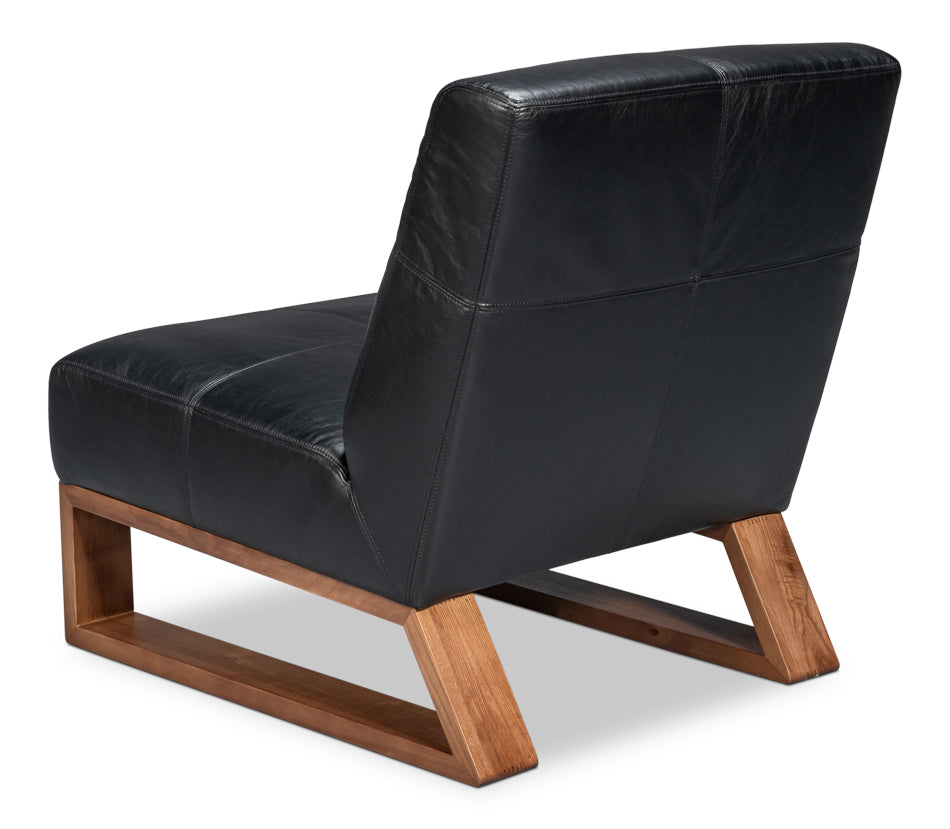 Wylam Leather Chair Onyx Black