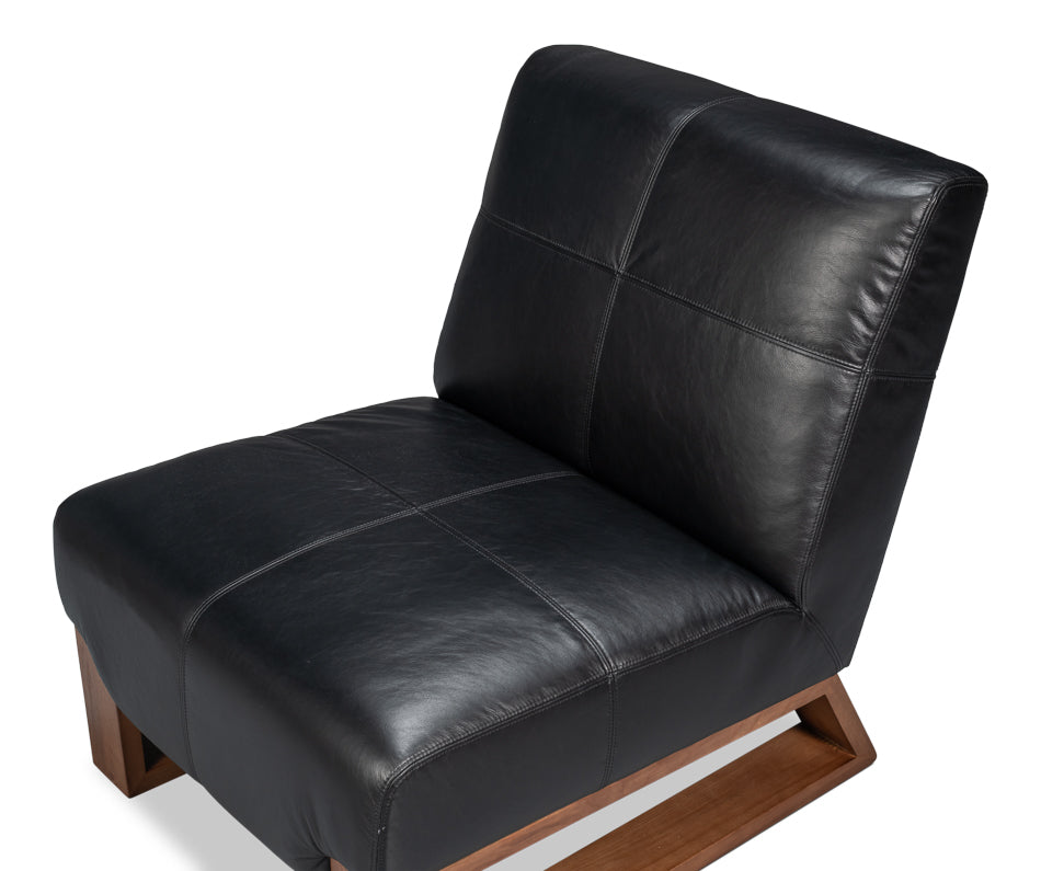 Wylam Leather Chair Onyx Black