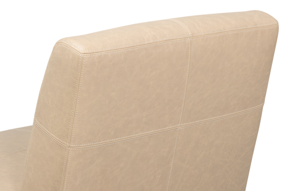 Wylam Leather Chair Cappucino White