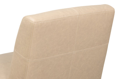 Wylam Leather Chair Cappucino White