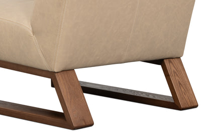 Wylam Leather Chair Cappucino White