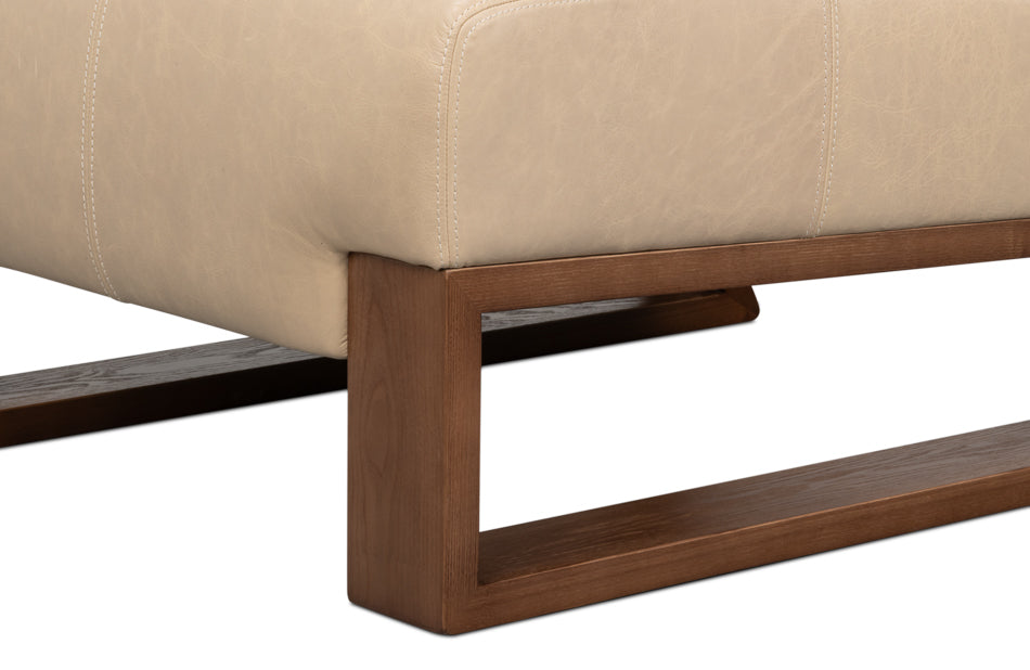 Wylam Leather Chair Cappucino White