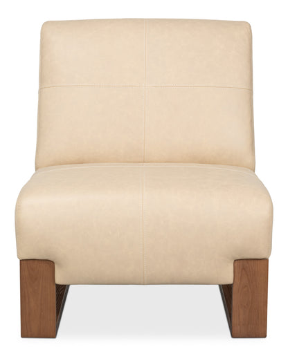 Wylam Leather Chair Cappucino White