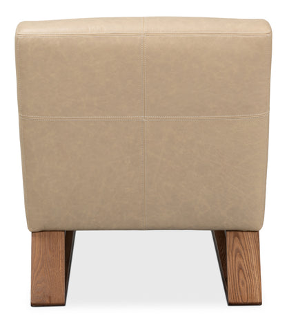 Wylam Leather Chair Cappucino White