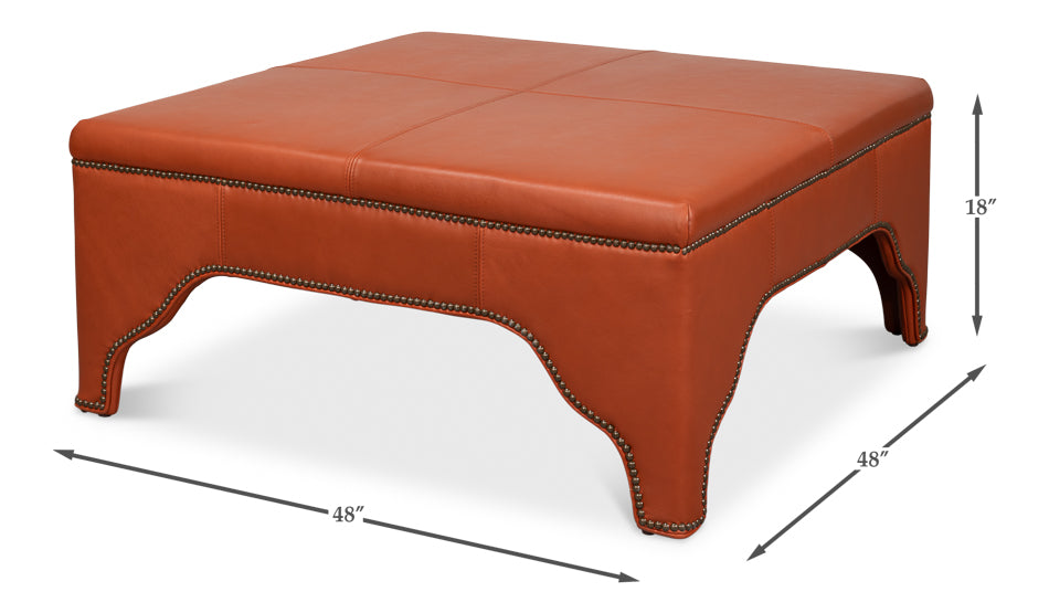 Streetman Cocktail Ottoman Hermes Brown