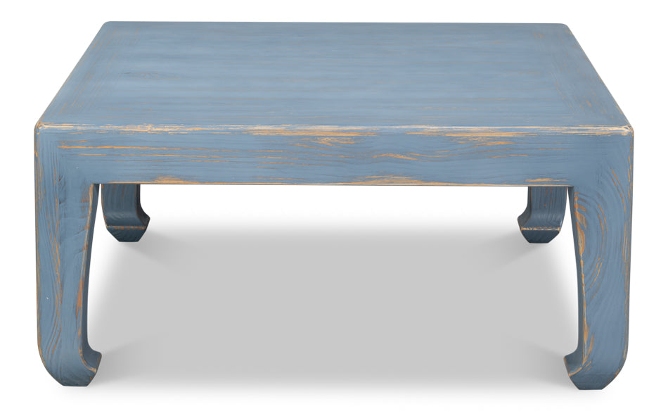 Classic Chinese Cocktail Table Blue
