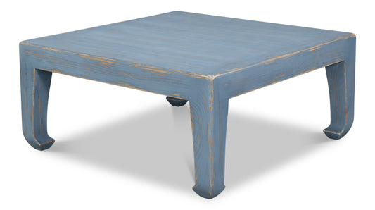 Classic Chinese Cocktail Table Blue
