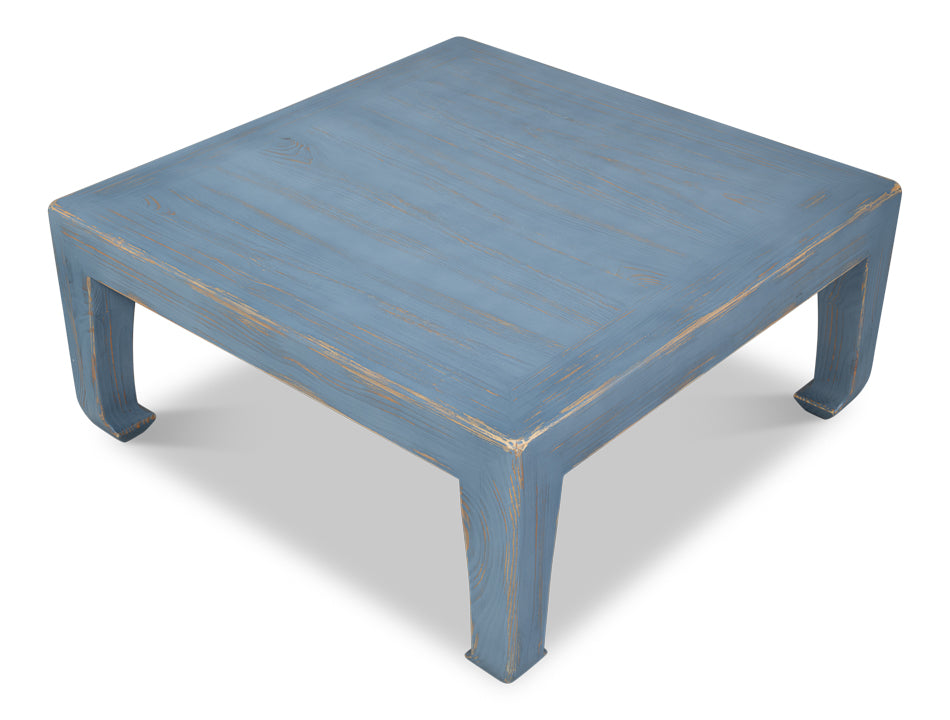 Classic Chinese Cocktail Table Blue