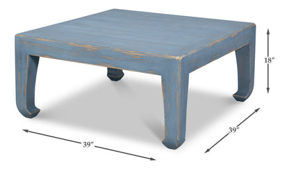 Classic Chinese Cocktail Table Blue