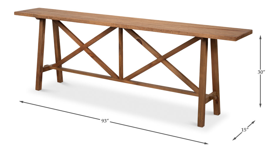 Double X Base Sofa Table
