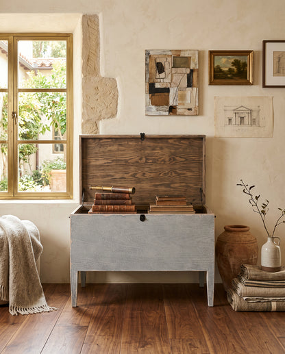 Trunk Side Table W/Secret Storage