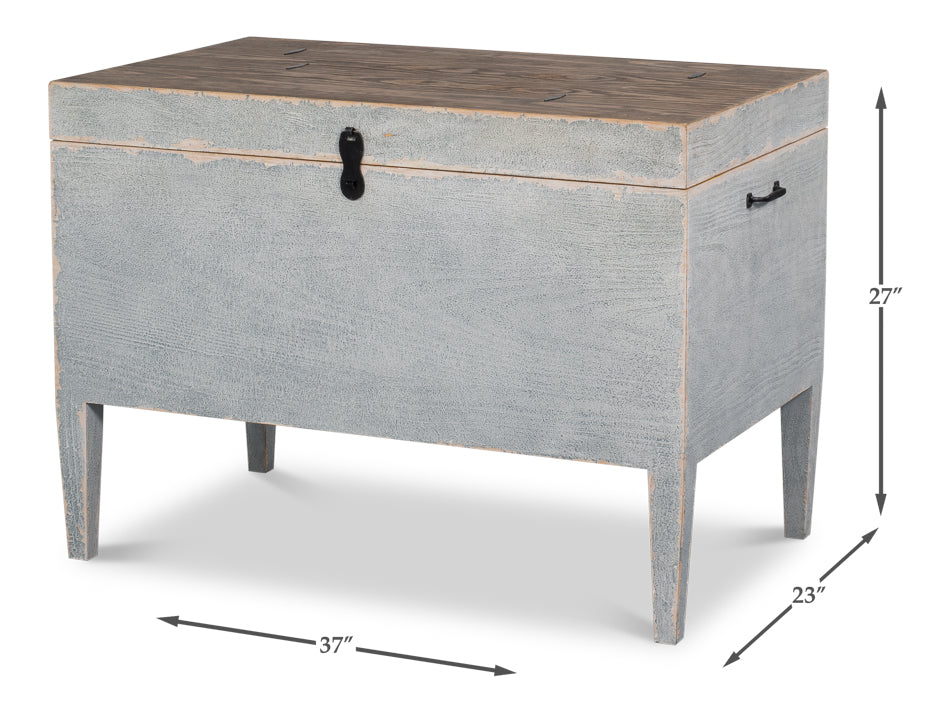Trunk Side Table W/Secret Storage