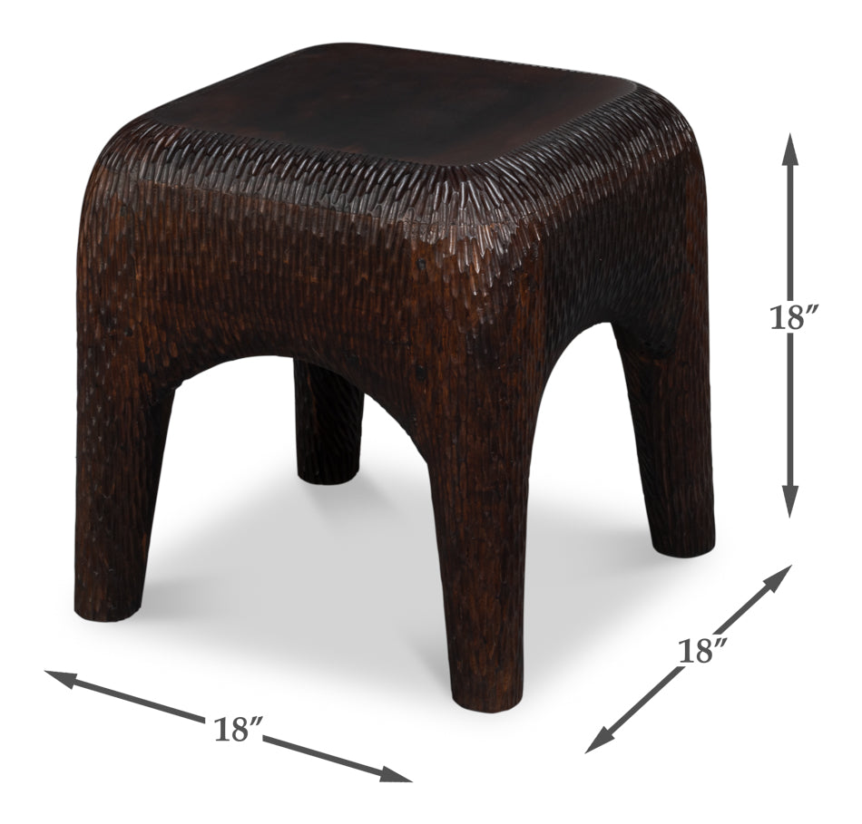 Molten Carved Side Table