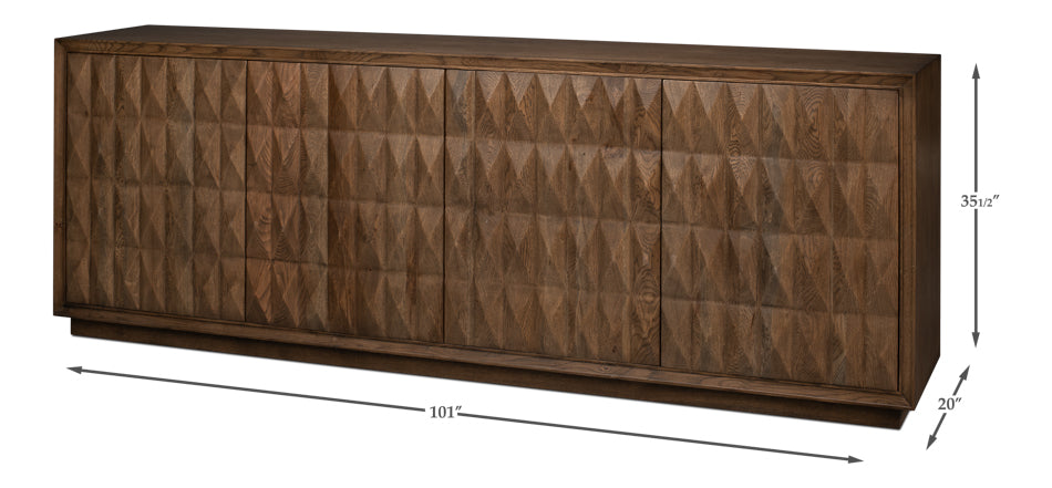 Prism 4 Door Credenza
