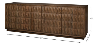 Prism 4 Door Credenza