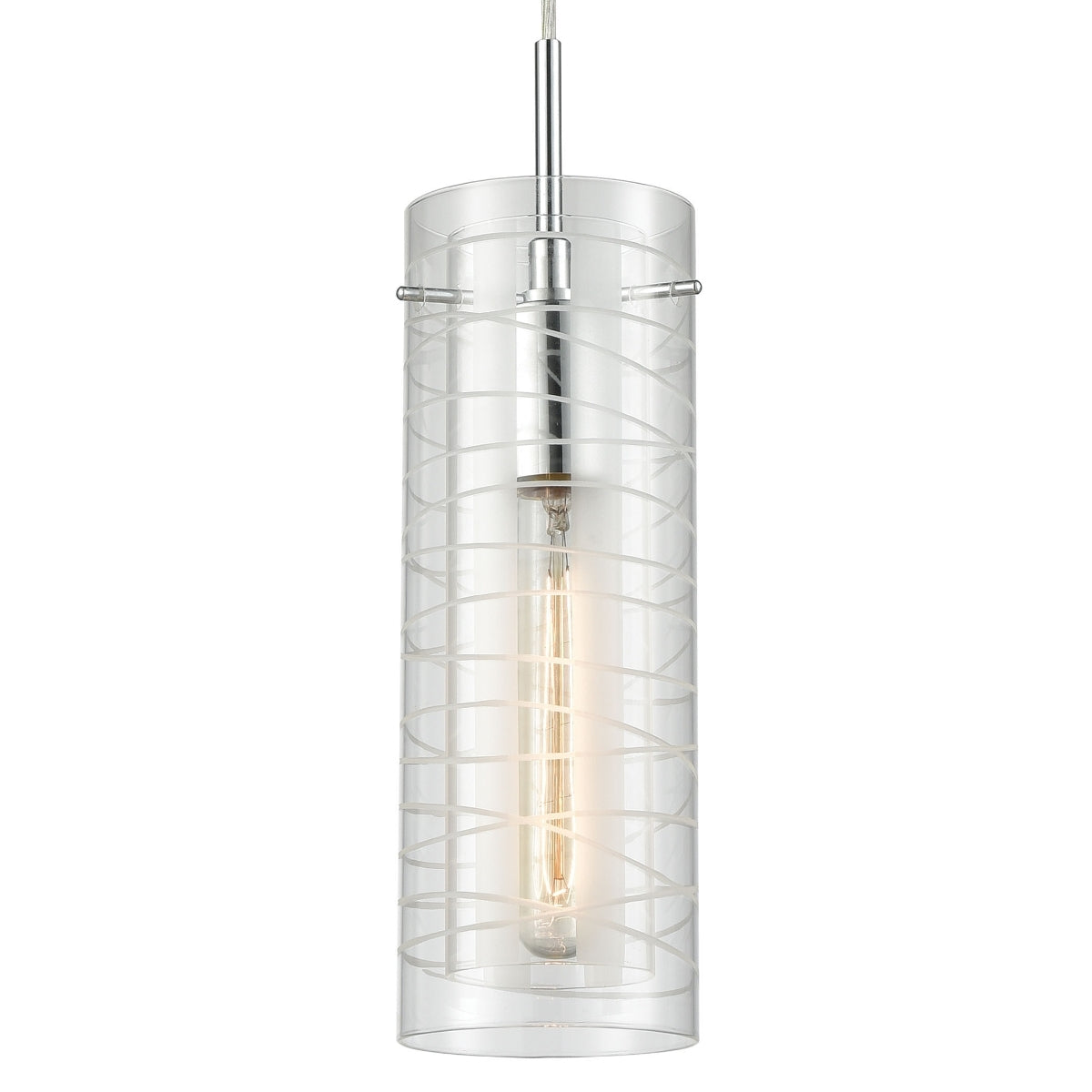 Swirl 1 Pendant Polished Chrome