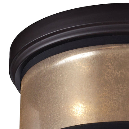 Diffusion Collection 2 light flushmount in Oil Rubbed Bronze