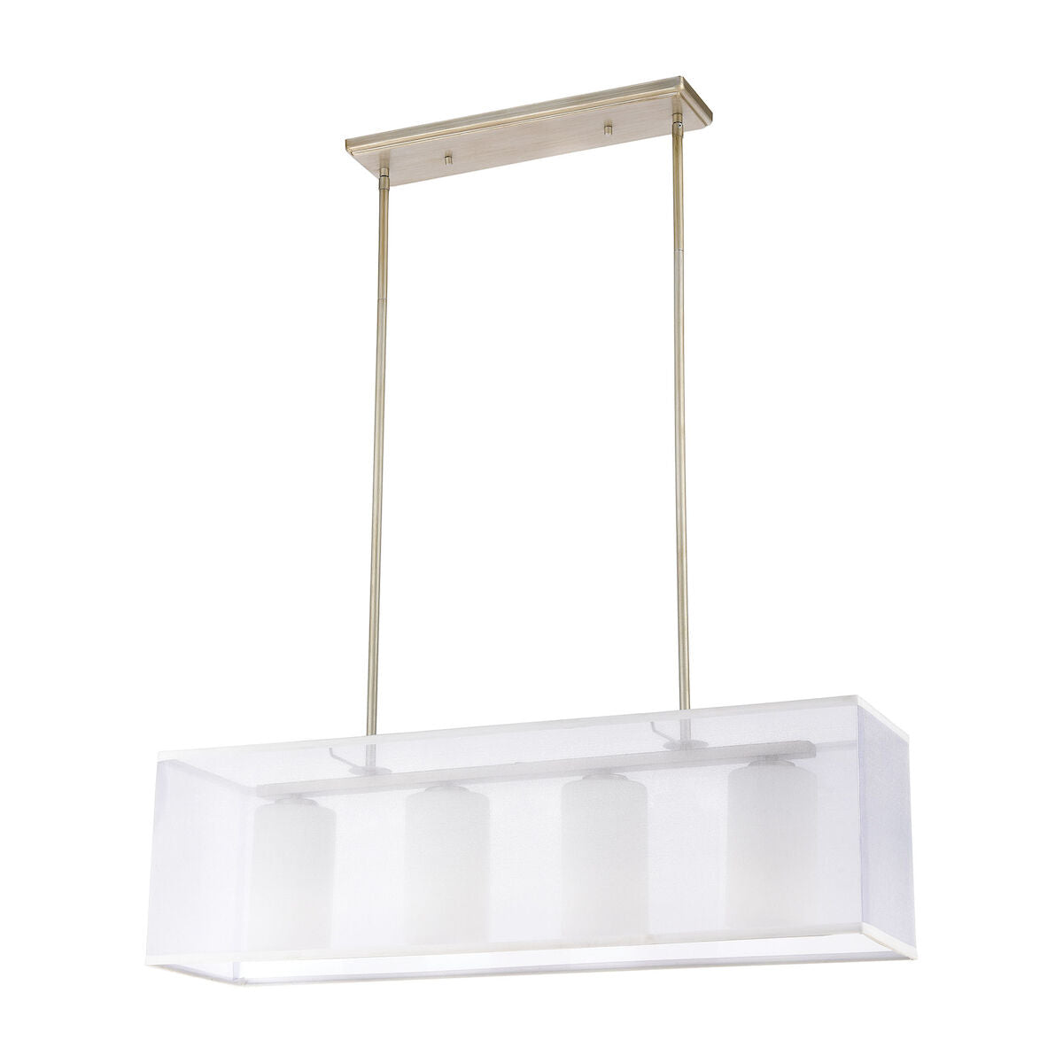 DIFFUSION 34'' WIDE 4-LIGHT LINEAR CHANDELIER