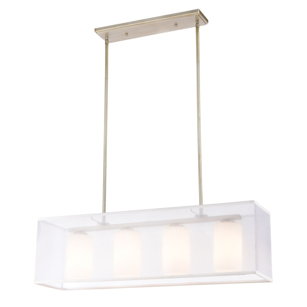 DIFFUSION 34'' WIDE 4-LIGHT LINEAR CHANDELIER