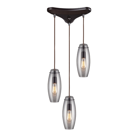 Menlow Park 3-Light Pendant in Oiled Bronze