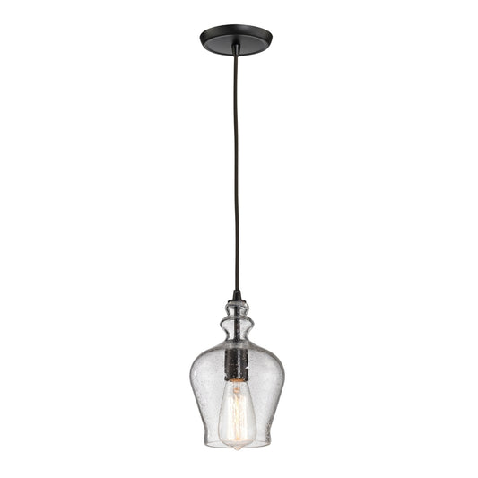 Menlow Park Collection 1 light mini pendant in Oil Rubbed Bronze