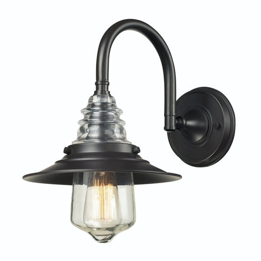 1 light 14" sconce in Oiled Bronze