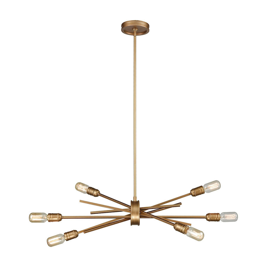 Xenia 6 Light Chandelier in Matte Gold