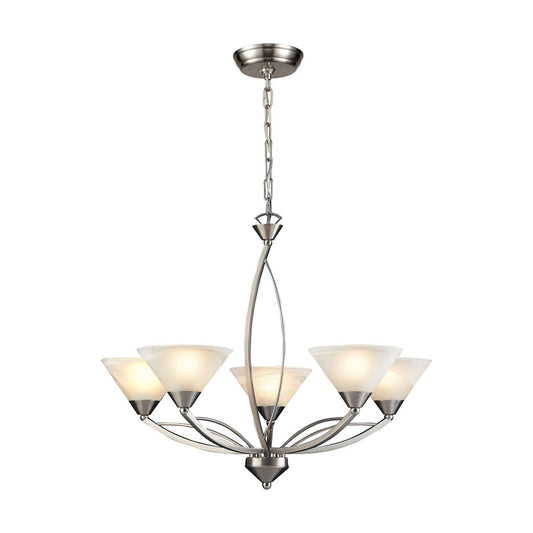 Elysburg Collection Satin Nickel 5-Light Chandelier