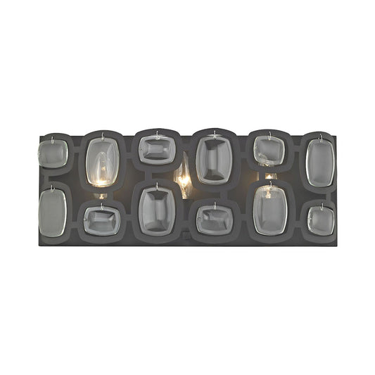 Monserrat 3 Light Vanity in Oil Rubbed Bronze with Clear Glass