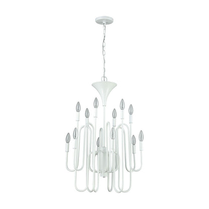 Decatur 12 Chandelier Matte White