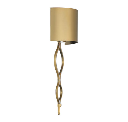 LED Wall Sconce in Warm Brass